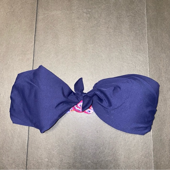 Other - Front Tie Navy Blue Small Bikini Top
